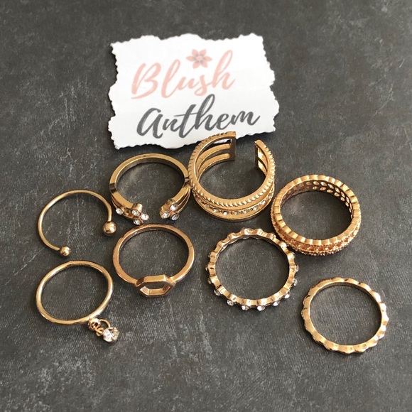3/$25⚡️boho stackable midi knuckle ring set - Picture 9 of 14
